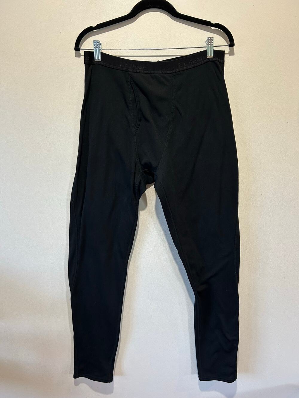 L.L. Bean thermal leggings mens L expedition weight base layer black outdoors